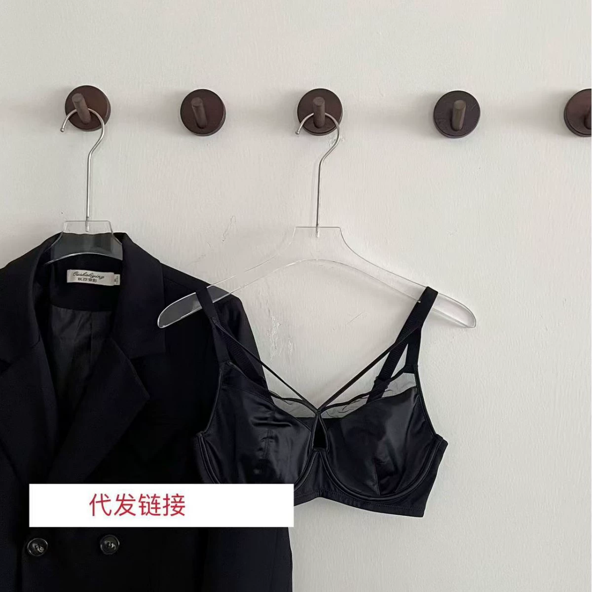 Foreign Trade Oversized Efg Cup Intimates Sexy Ultra-Thin Intimates Women's Soft Steel Ring Stereo Cup Big Breasts Showing Small Bra