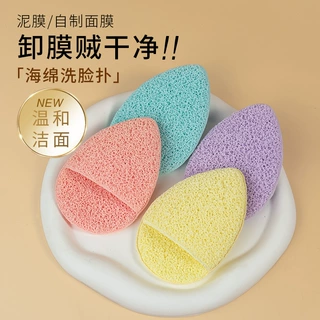 批发手插式洗脸扑手套洗脸粉扑手插式洁面脸扑深层清洁卸妆擦脸扑