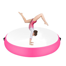 跆拳道充气垫子体操训练充气拉丝气垫瑜伽圆形充气运动垫子