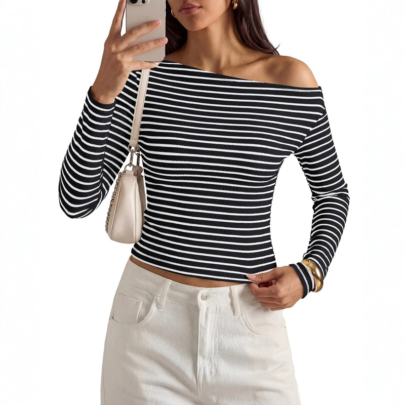 26 New Cross-Border European and American Women's Clothing Summer New Amazon Solid Color Ribbed Color-Blocking Pajamas Short-Sleeve Loungewear Set