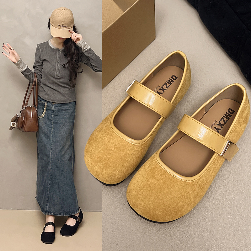 French-style flat Mary Jane shoes for women, 2026 summer new model, versatile slip-on shoes that don't tire the feet, soft-soled loafers