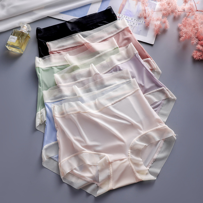 Summer High Waist Ultra-thin Mask Pants Non-marking Ice Silk Underwear Women's Paclitaxel Crotch Women's Naked plus size Briefs Summer High Waist Ultra-thin Mask Pants Non-marking Ice Silk Underwear Women's Paclitaxel Crotch Women's Naked plus size Briefs