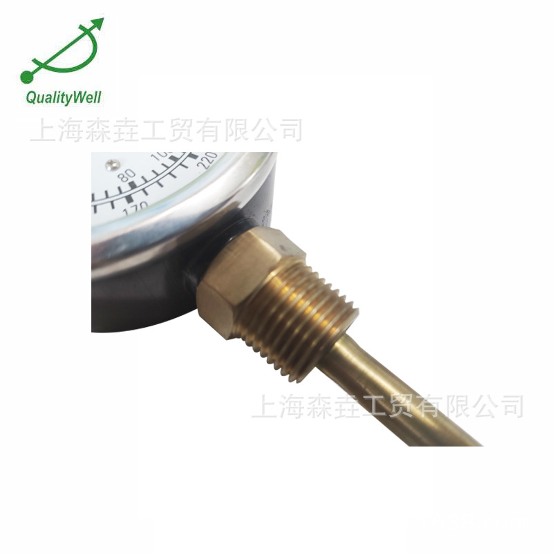 80mm�������¶�ѹ��һ��� ����ͭ���¹� 0-120�� 0-16bar WHT-7