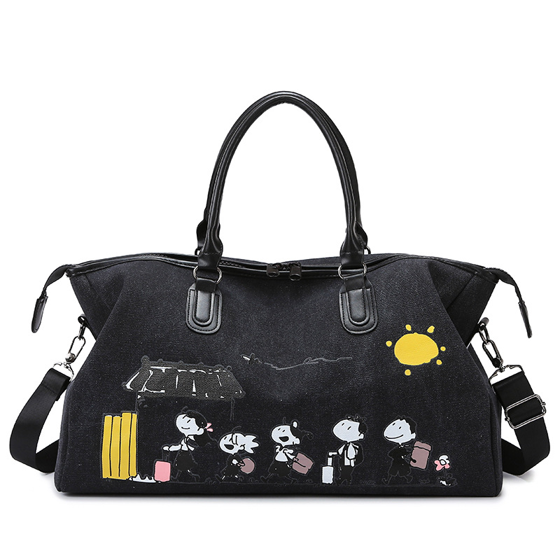 2025 nuevo lindo bolso de mano impresa de gran capacidad bolso de viaje corto para hombres bolso de entrenamiento deportivo casual