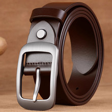 头层纯牛皮腰带男休闲手工皮带男真皮针扣正品复古牛仔裤腰带潮