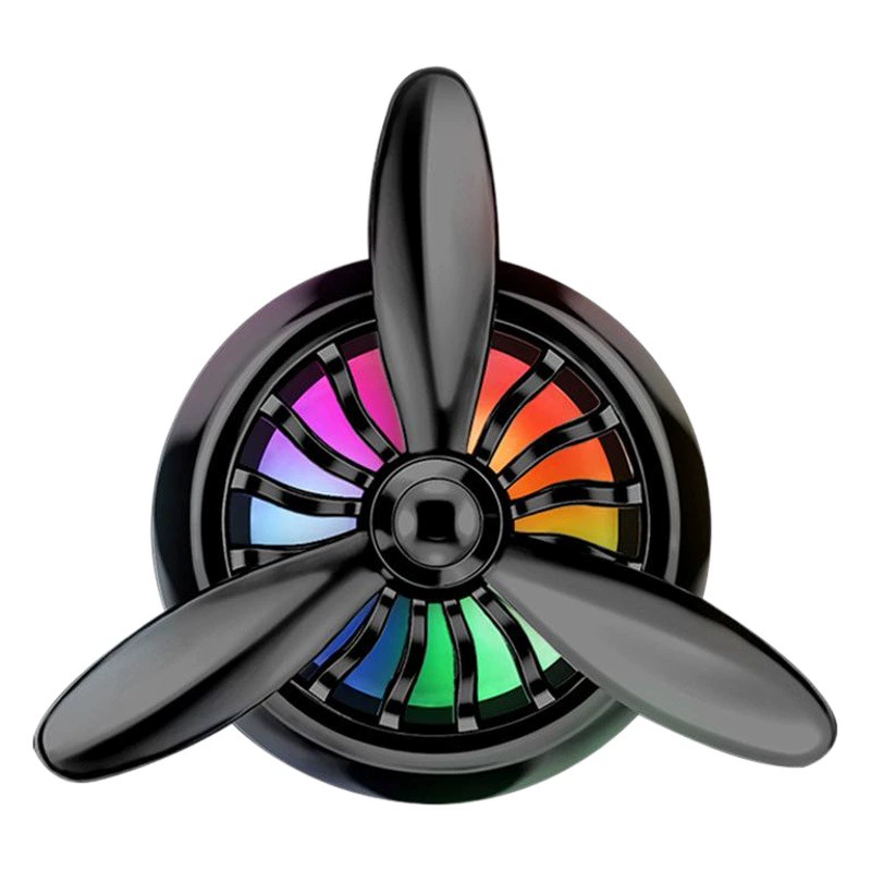 Автомобильный освежитель воздуха Air Force Three, ароматизатор для вентиляционного отверстия автомобиля, крепление-клипса из цинкового сплава, вращающийся декоративный элемент с подсветкой, разноцветный