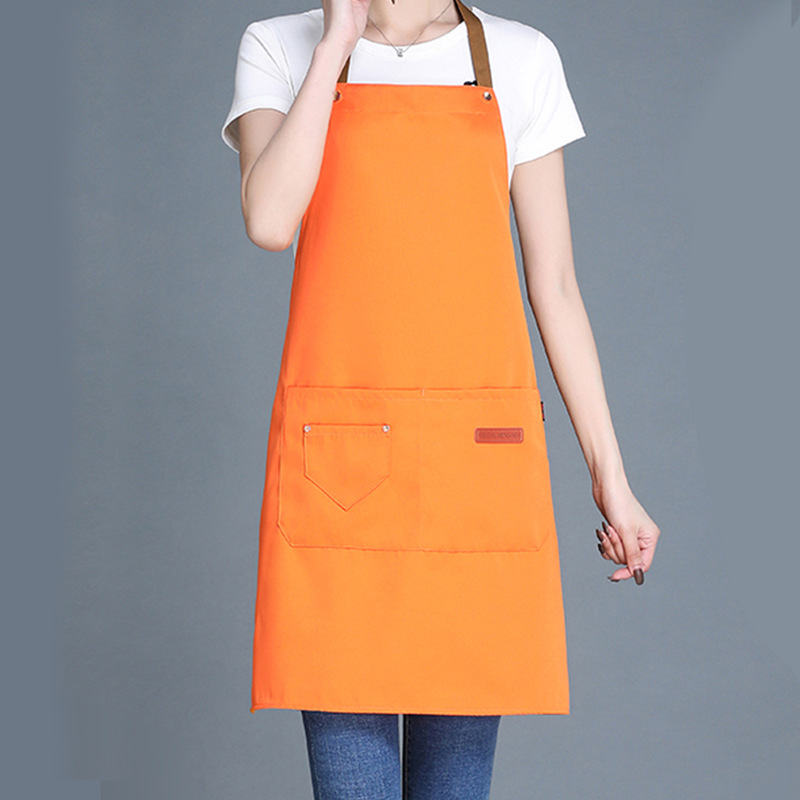 ケータリング用エプロン、カスタマイズされたロゴプリント、キッチン防水・耐油ウェイター作業服、ホルターネックロングエプロン|undefined