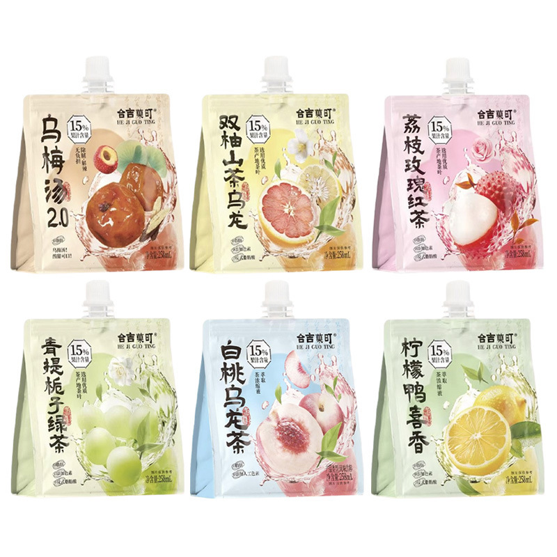 Heji radish town green gardenia litchi rose white peach double pomelo juice fruit tea 258g net red snack wholesale Heji radish town green gardenia litchi rose white peach double pomelo juice fruit tea 258g net red snack wholesale