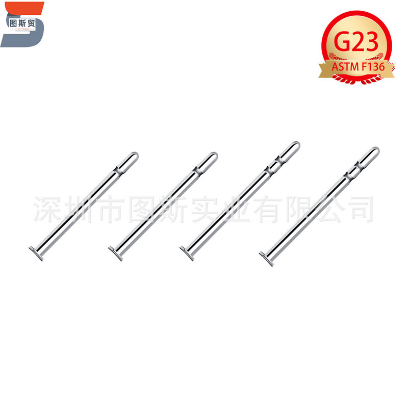 F136 titanium alloy 0.8MM fine needle ear nail ear nail ear nail ear nail G23 titanium human body puncture jewelry ear stick ear needle F136 titanium alloy 0.8MM fine needle ear nail ear nail ear nail ear nail G23 titanium human body puncture jewelry ear stick ear needle