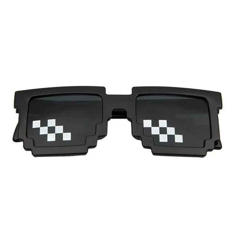 新しいモザイクメガネ二次元サングラス Minecraft パーソナリティピクセルサングラス卸売パーティーメガネ爆発|undefined