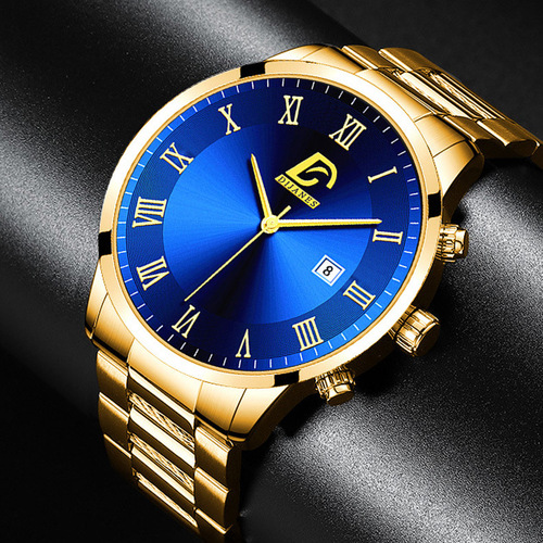 Fashion men's stainless steel watch men's casual business calendar watch DIJANES quartz watch wholesale