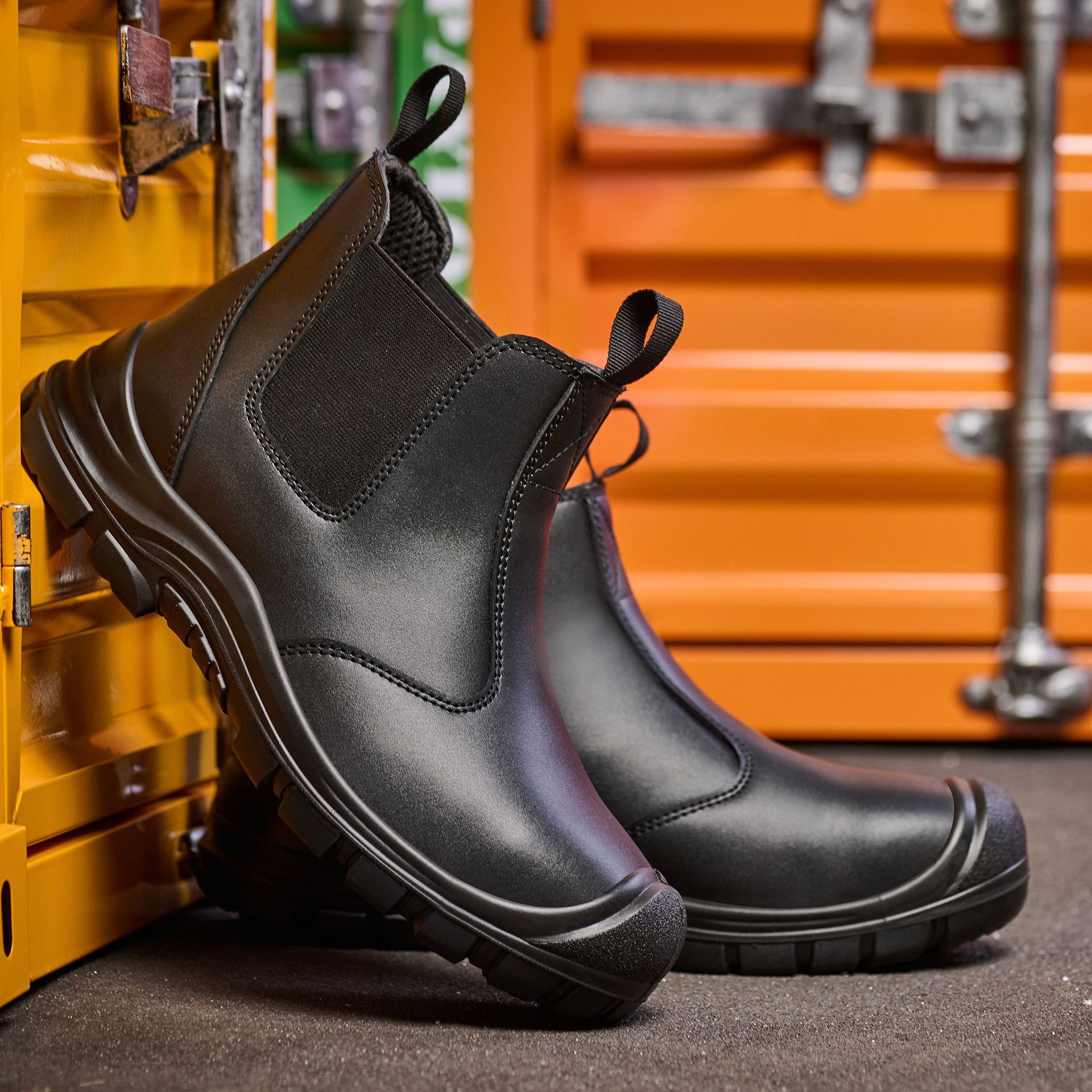 Men Special Work Shoes Men's Steel Toe Breathable Slip-On Safety Casual Fashion Work Shoes_vogvips.com