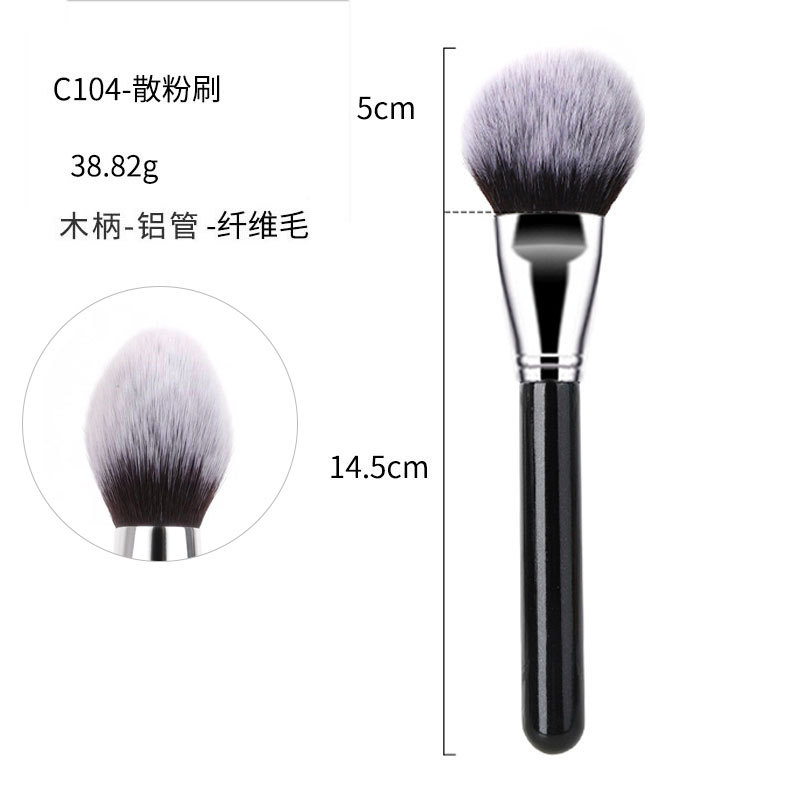 40 sets de cepillo de maquillaje negro y plateado cepillo de sombra de ojos de alta calidad cepillo de concelador cepillo de base cepillo de herramientas de maquillaje conjunto completo