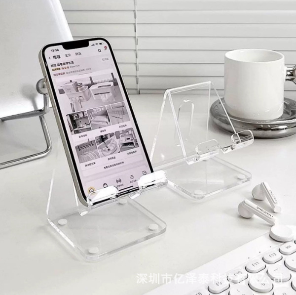 Acrylic Cartoon Cute Desktop Phone Stand - A Lazy Person's Gadget for Watching Shows, High-Style Phone Holder