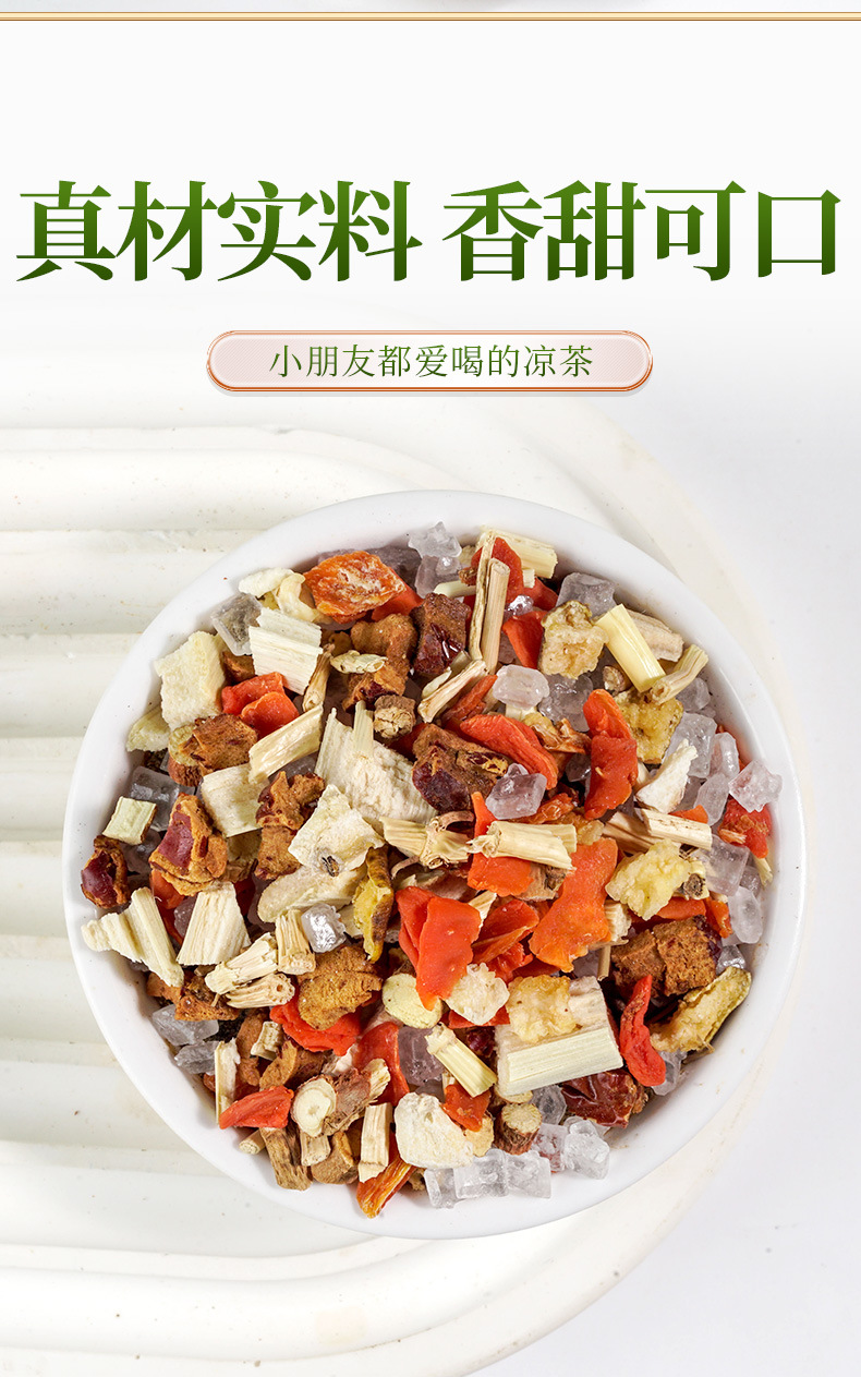 Sugarcane Imperata Snow Pear Tea 240g 20 Pyramid Tea Bags Herbal Blend in use