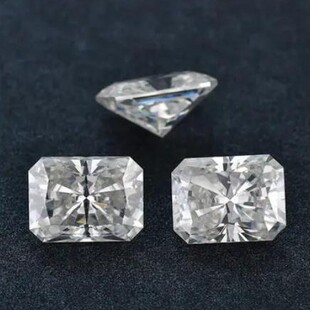 Moissanite Rectangular Round Cut Radiant Cut Ultra-White D Color Lab-Grown Diamond Ex Cut Clarity Main Stone Loose Stone