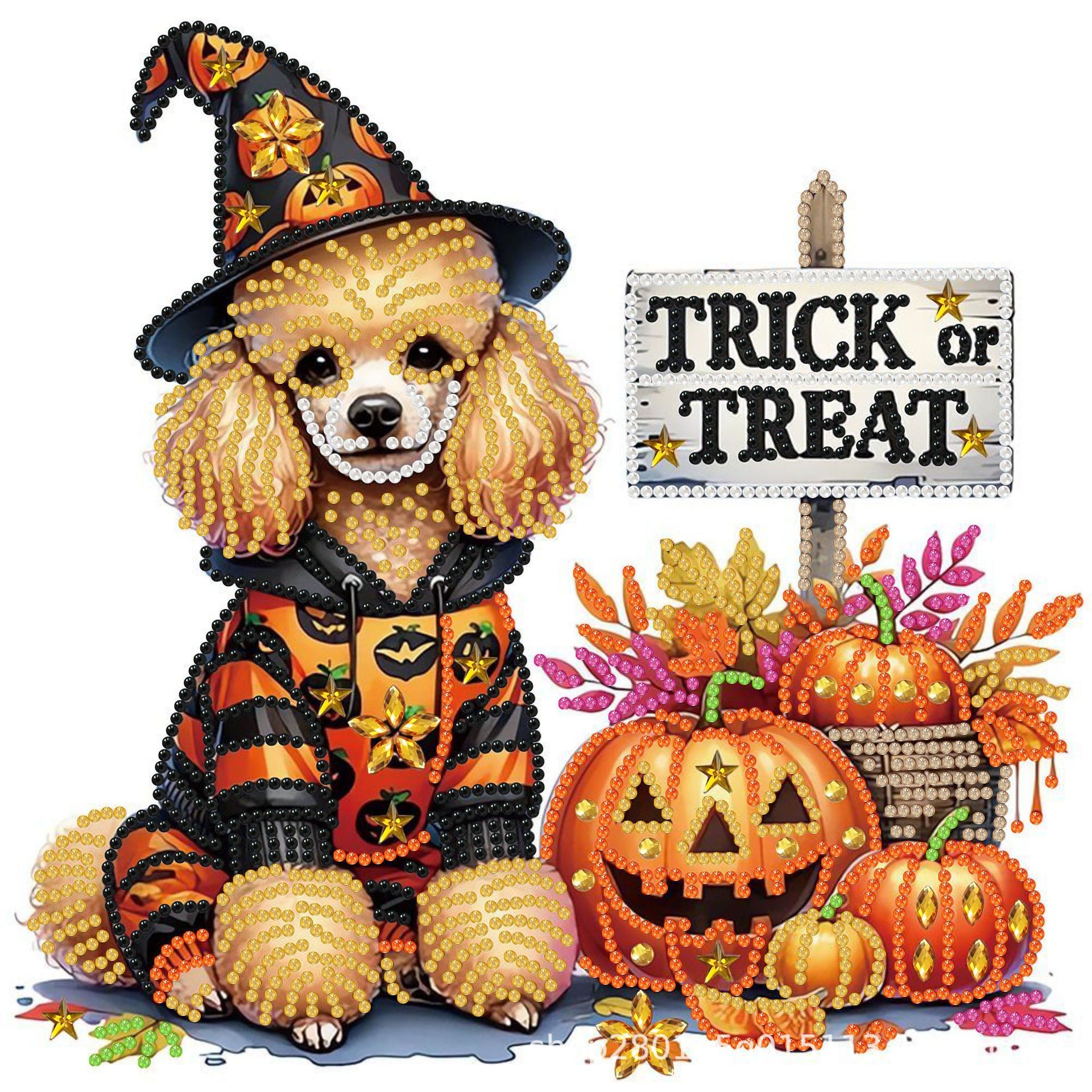 Pintura artesanal con diamantes