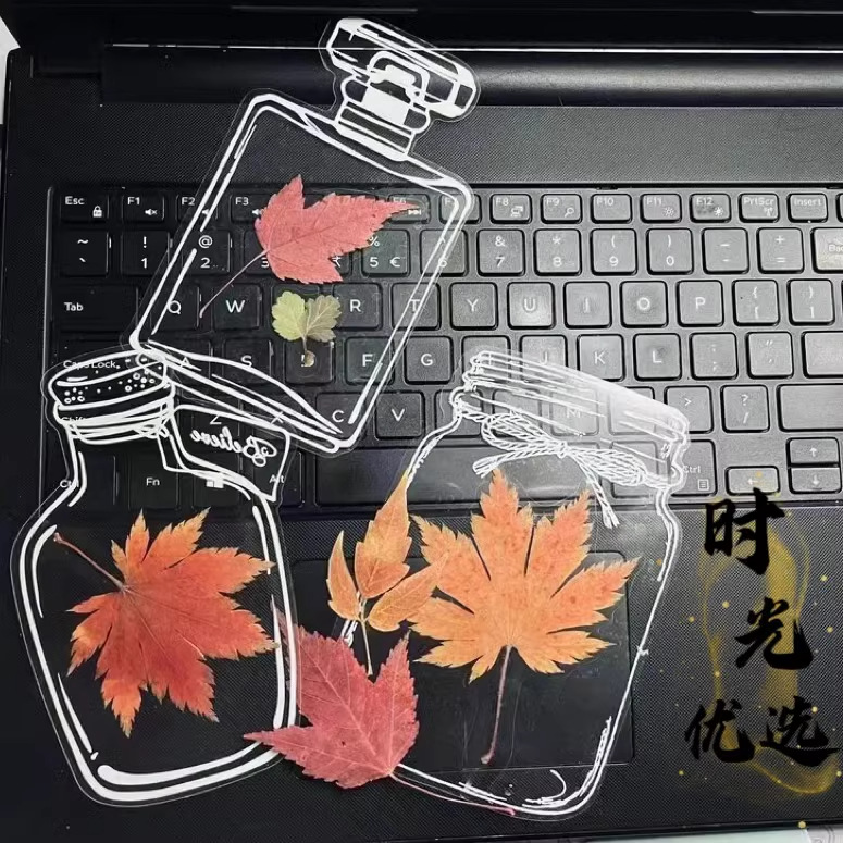 Marcadores de Especímenes de Flores Secas de Plástico Transparentes para DIY
