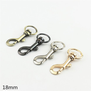 Luggage Handbag Leather Hardware Accessories Dog Buckle Keychain Shoulder Strap Accessories Press Opening Hook Buckle Inner Diameter 18mm