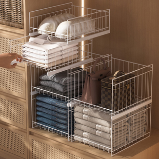 Drawer Type Storage Partition Wardrobe Drawer Basket Cabinet Layered Storage Rack Partition Free Stacking of the Holy of Clothes