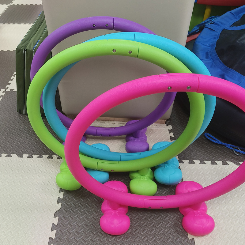 Hoyo de perforación anillo de perforación barrera jardín de infantes entrenamiento sensorial arco barrera indoor y al aire libre actividad de juego accesorios túnel