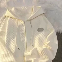 Куртка, кардиган на молнии, длинный рукав, худи, американский стиль, корейский стиль