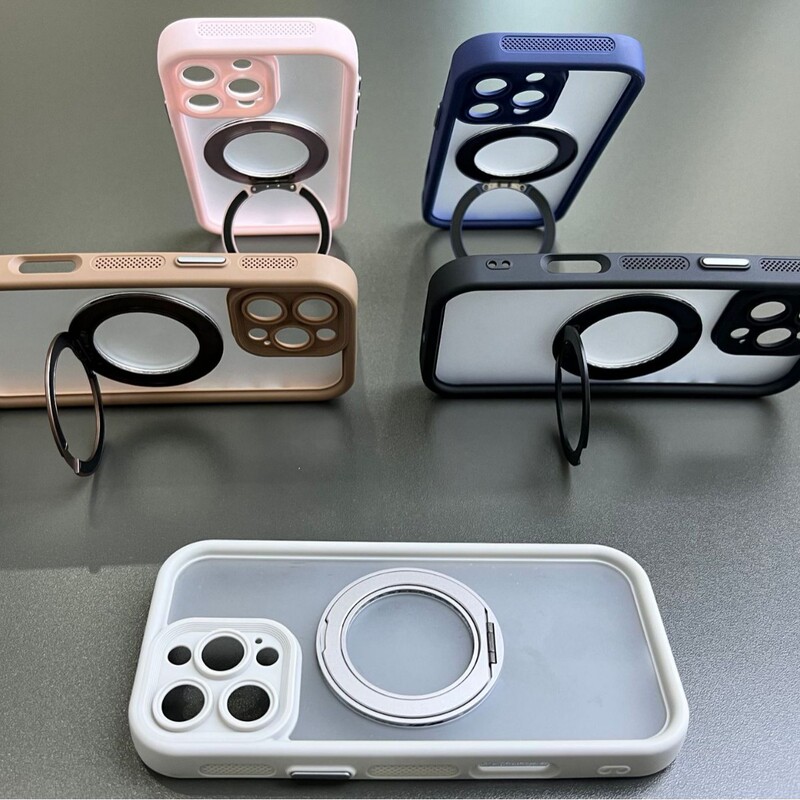 iPhone16 ツーインワン磁気ホルダー携帯電話ケース 360 度 Apple 15 ハードウェア回転ホルダー PC ポイントシェル|undefined