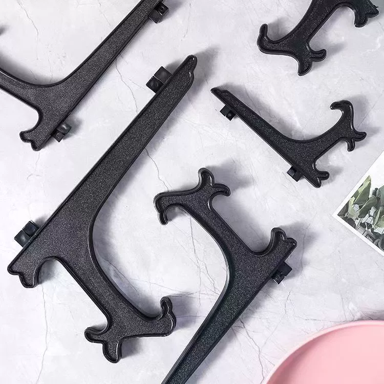 Складная подставка для показа, пластиковый кронштейн черный прозрачный взгляд на тарелку, тарелку, чашки и часы, фото держатель