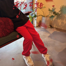 秋冬  儿童新款  三色加绒  休闲运动 卫裤