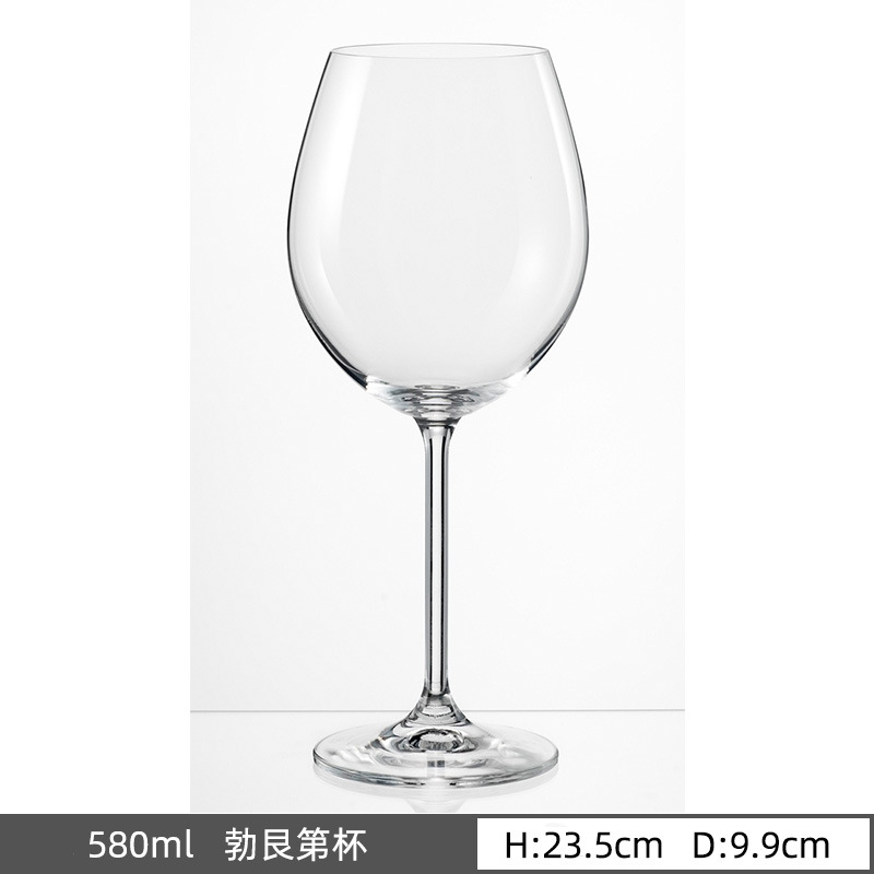 Taza de cristal de importación checa, taza de vino de alta calidad, taza de vino de alta calidad, taza de vino de borgoña al por mayor