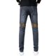 Jeans Men's Foreign Trade Summer Thin High Stretch Jeans Straight Loose High Waist Business Edition Middle-aged High Waist Pants