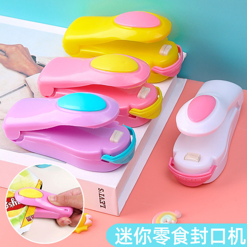 Household snack mini sealing machine Plastic food preservation high temperature sealing machine Small mini snack plastic sealing machine