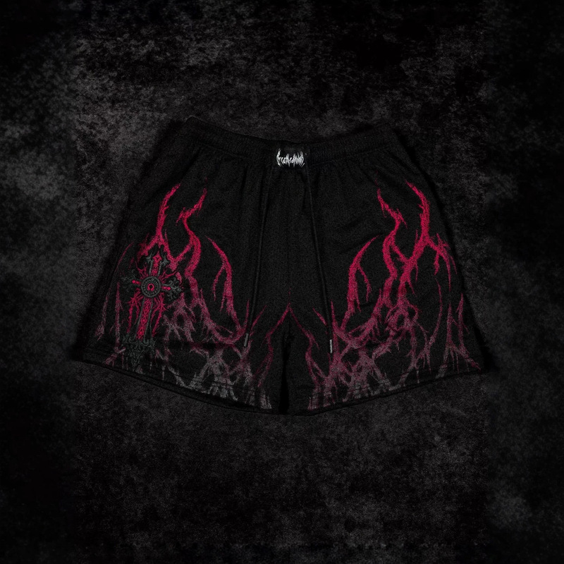 Breathedivinity American-Style Trendy Mesh Shorts for Men, Fitness Sports Cycling Shorts, Beach Shorts