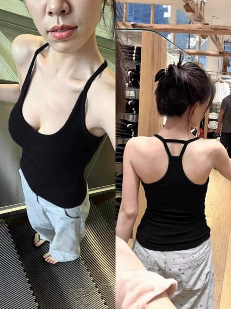 Топ с чашечками, базовый бра, slim fit, красивая спина