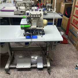 服装缝纫机设备拉腰橡筋/裤腰上锁边机拷边机自动拉松紧自动化