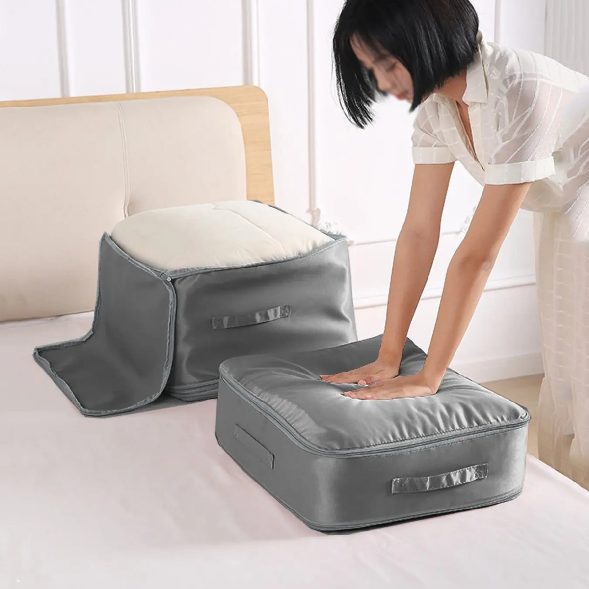 Japón encantador dibujos animados tablero de ajedrez bolsas de lápiz de gran capacidad bolsas de lápiz bolsas de almacenamiento de lienzo estudiantes bolsas de papelería