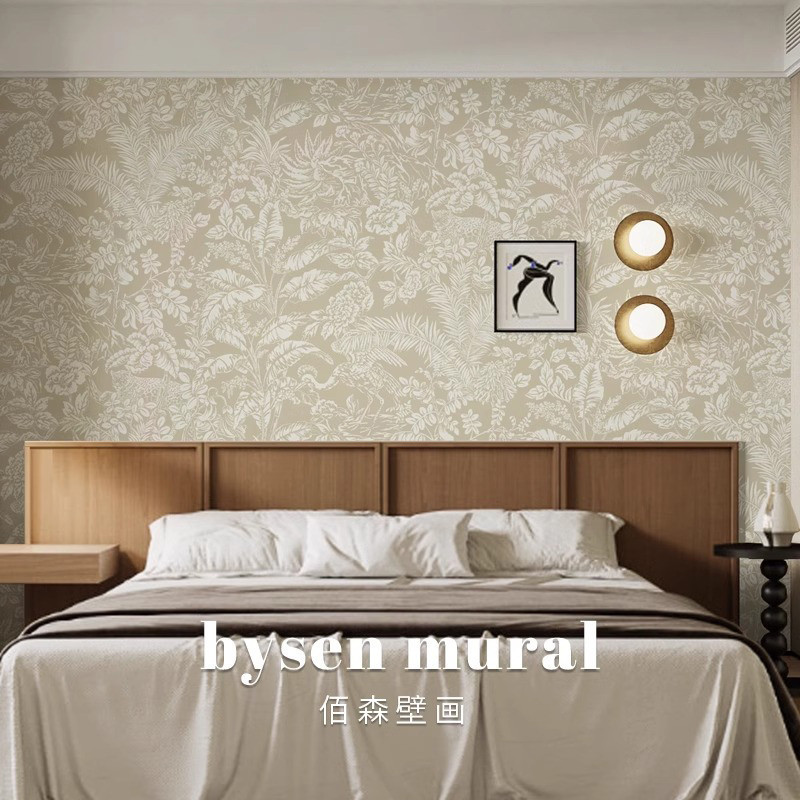 French Retro Medieval Jungle Animal Wall Covering Tv Background Wall Bedroom Wallpaper Hotel B&B Hanging Painting Mural