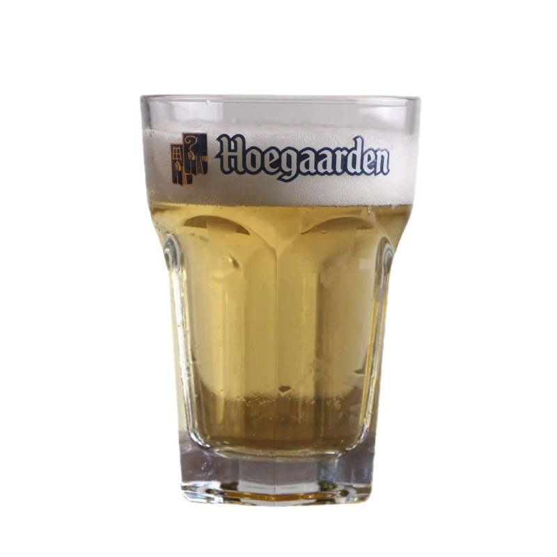 Bélgica Hoegaarden Fujia vaso de cerveza blanca taza hexagonal de gran tamaño