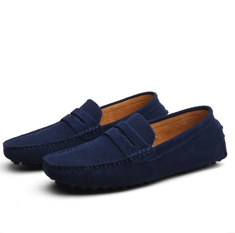 Derby décontracté en daim et cuir verni pour hommes, chaussures confortables de fête d'affaires à bout carré_voghion.com