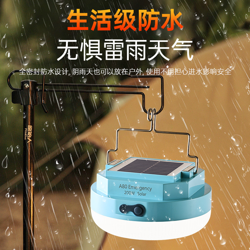 Lámpara de carga solar Lámpara de carpa para campamento al aire libre