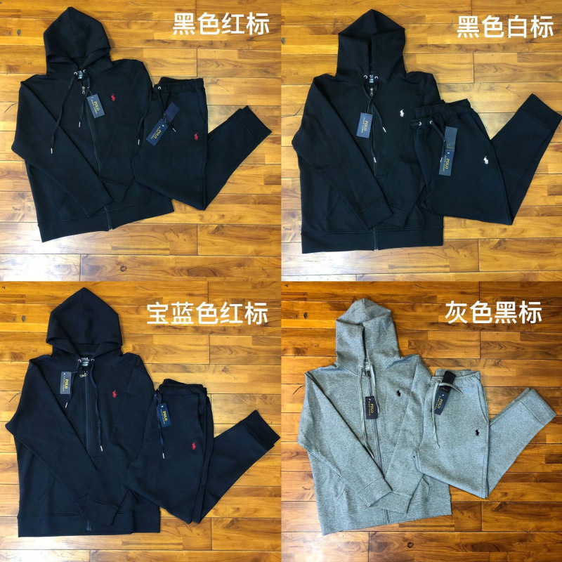 クロスボーダー ラヴポール ポロ ポニー刺繍ロゴ スウェットシャツ スーツ 男女兼用 QRコード付き ドロップシッピング|undefined
