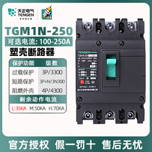 天正电气塑料外壳式断路器TGM1N-250L/3300三相三线3P/4P空气开关
