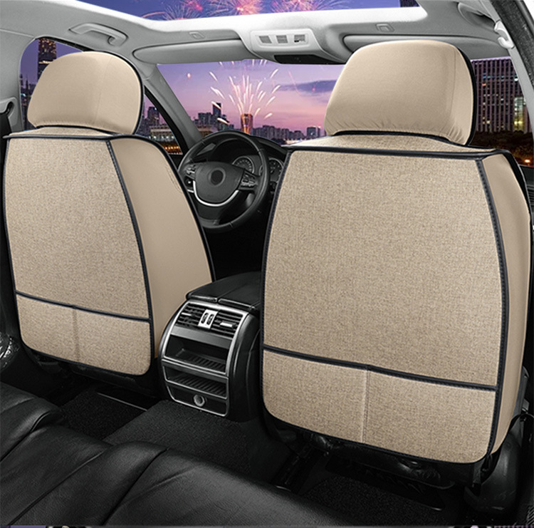 Flax Car Seat Cover, Universal, Full Coverage, Single Seat