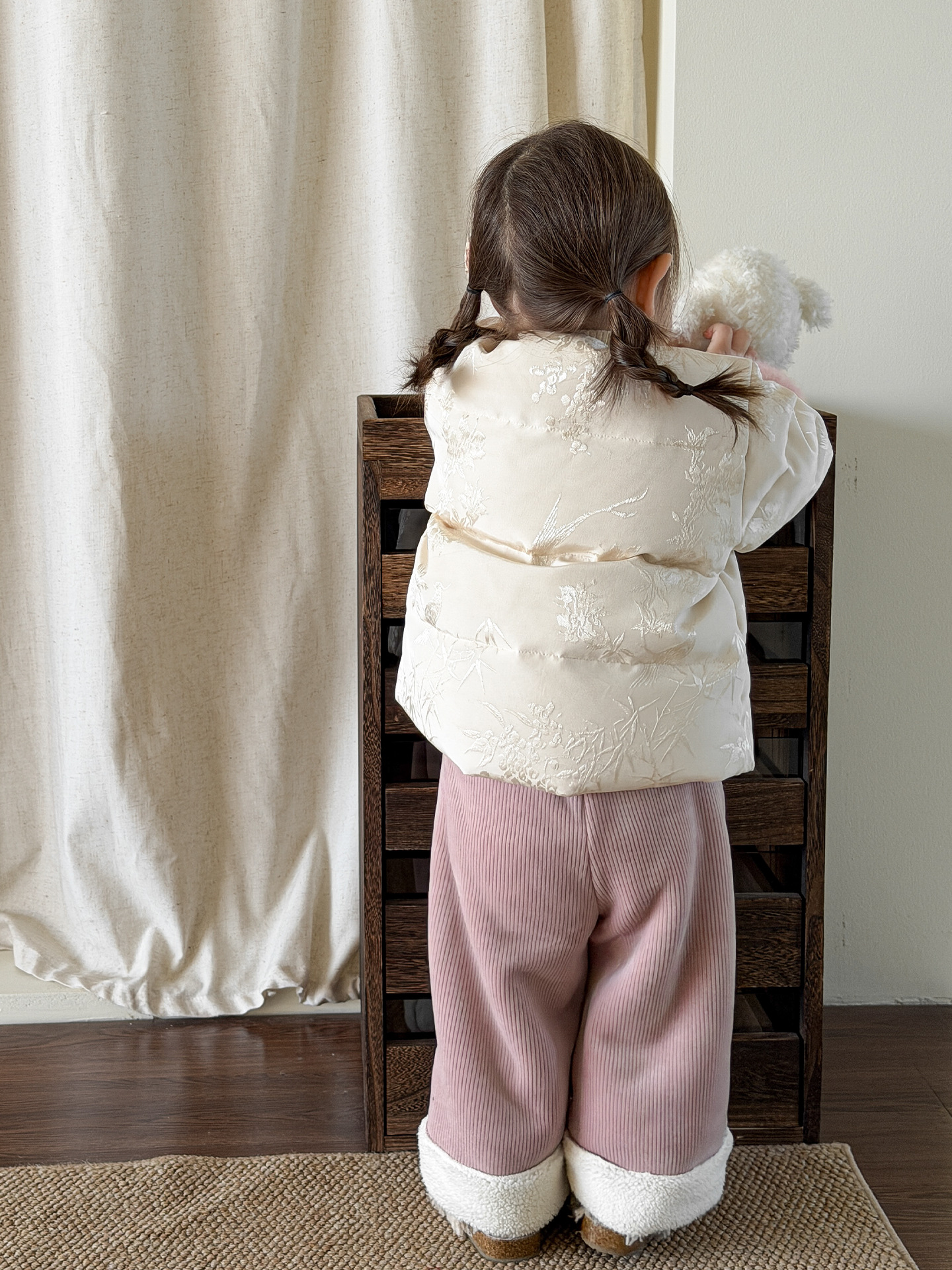 Sugar Pear ropa infantil de niña nueva ropa de invierno china ropa de niños gruesa ropa de bebé pantalones de abrigo