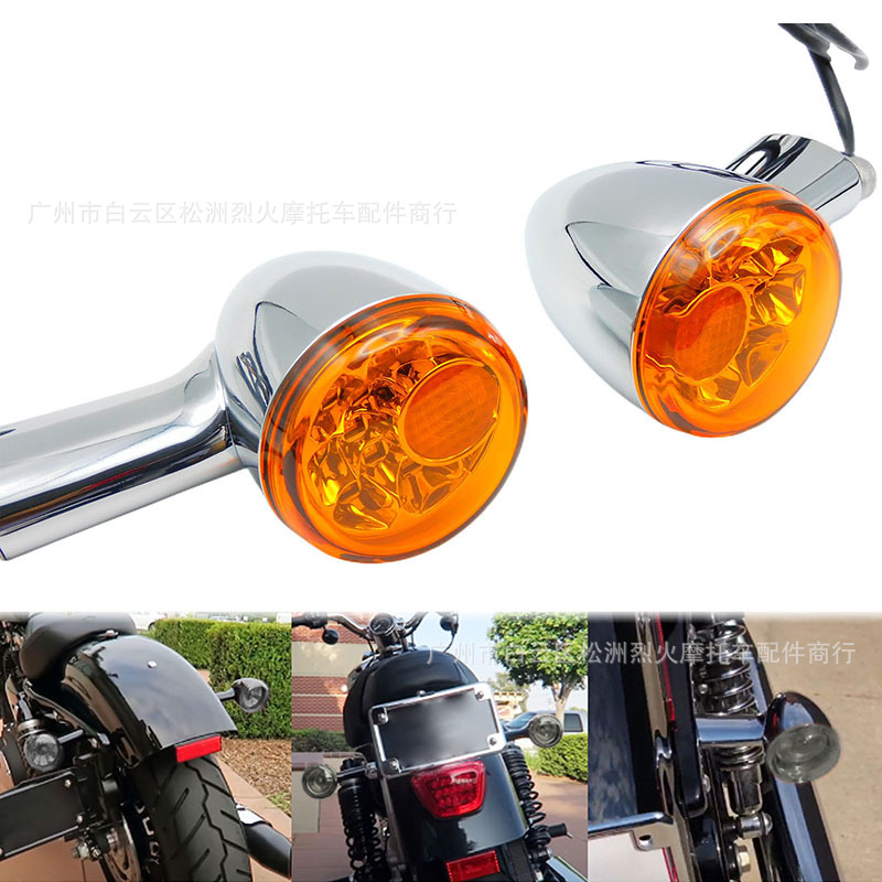 Harley XL883 1200 X48 Breakthrough Road King Soft Tail LED Turn Signal Command Light 92-16 Pair