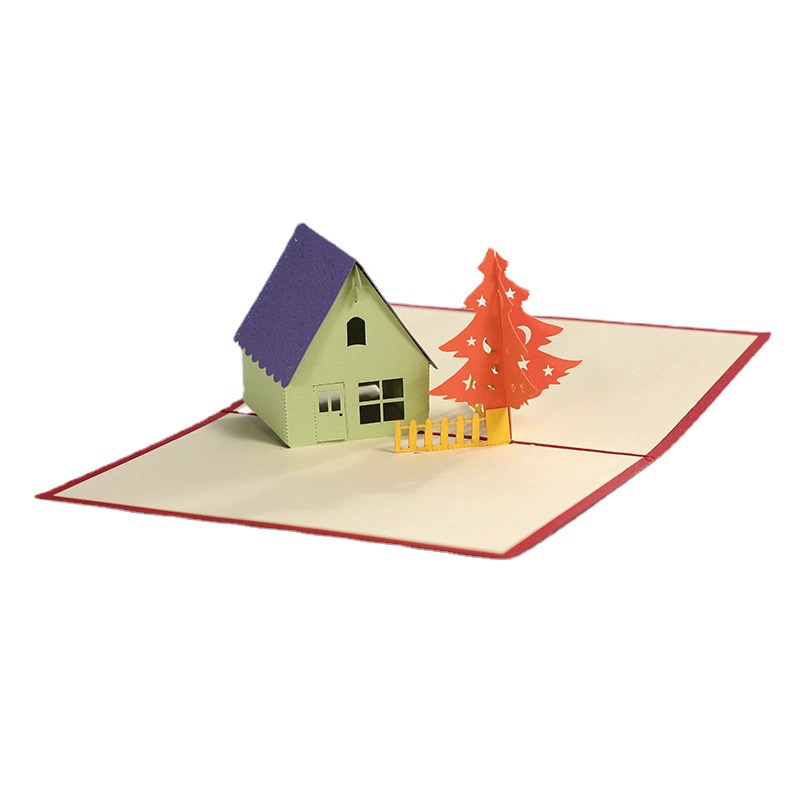 Christmas 3D three -dimensional puzzle Creative ornaments Christmas party Paper carving multiple options