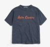 BC letter washed blue T-shirt