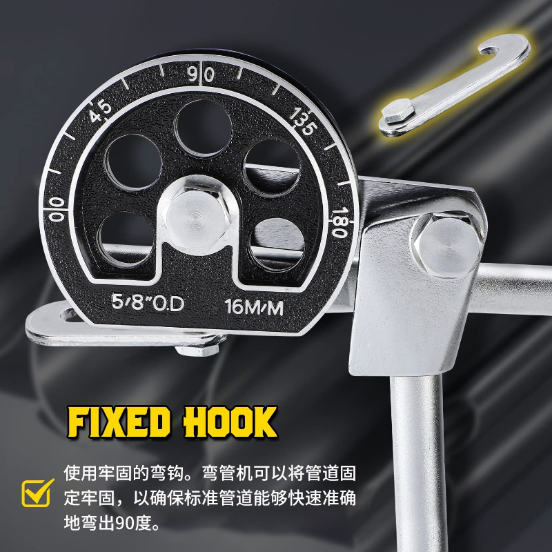 Tubo de aluminio doblador de tubos de acero inoxidable 180 grados de pared delgada herramienta de doblado de tubos de cobre manual doblador de tubos