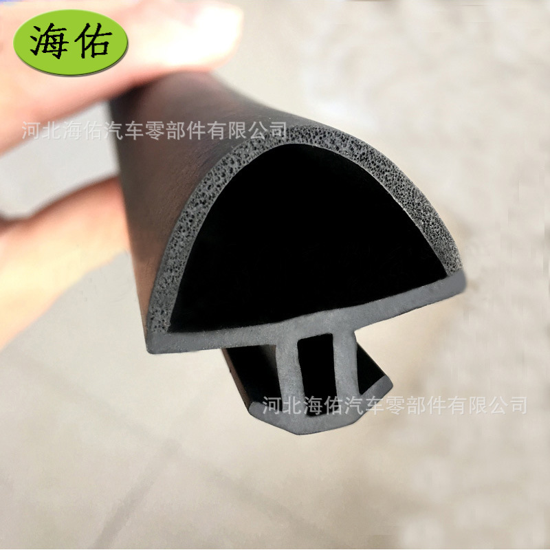三元乙丙二复合D型密封条二复合密实发泡条塑钢门窗空心橡胶条