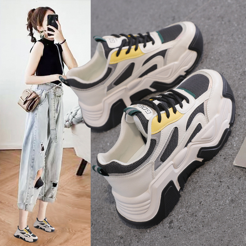Dad's Shoes for Women in Autum 2024 New Popular Casual Popular White Women's Shoes Thick-Soled Sports Shoes Ins Trbottomy Shoes Dad's Shoes for Women in Autum 2024 New Popular Casual Popular White Women's Shoes Thick-Soled Sports Shoes Ins Trbottomy Shoes